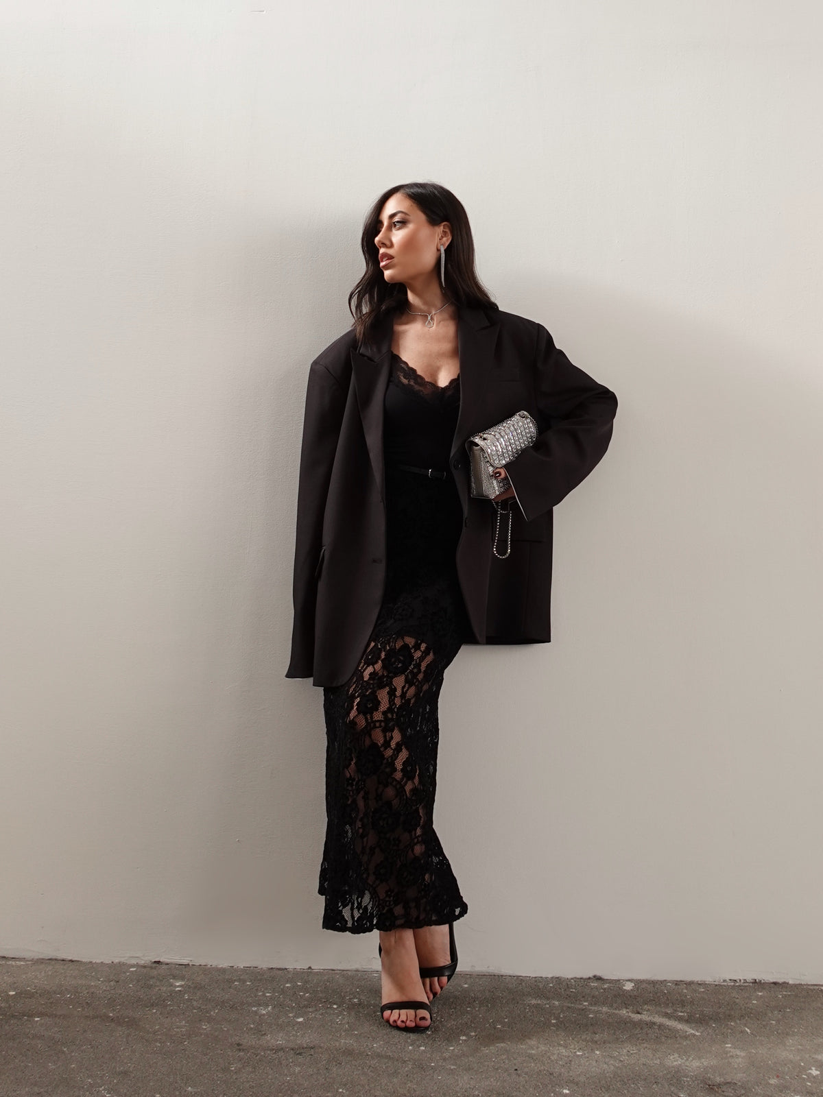 BLAZER OVERSIZE TIMES SQUARE - NERO 3151