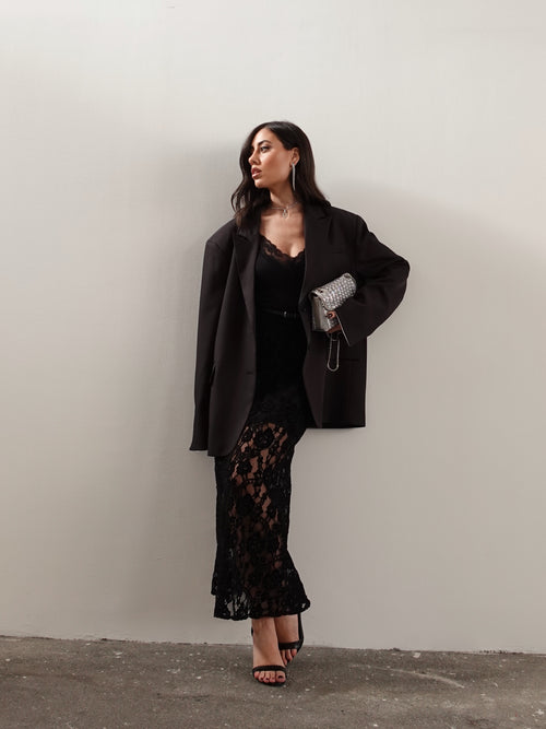 BLAZER OVERSIZE TIMES SQUARE - NERO 3151