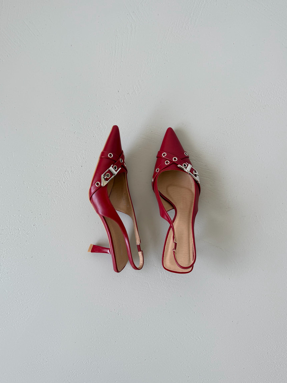 SLINGBACK BIKER - ROSSO KL2926