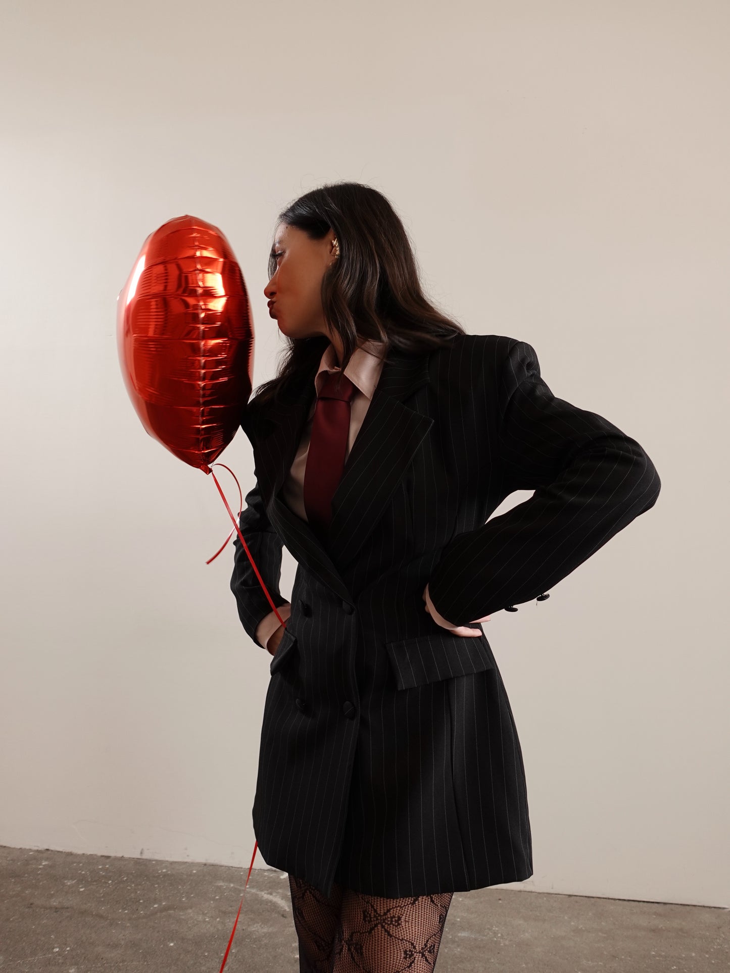 BLAZER DRESS GESSATO - NERO 275