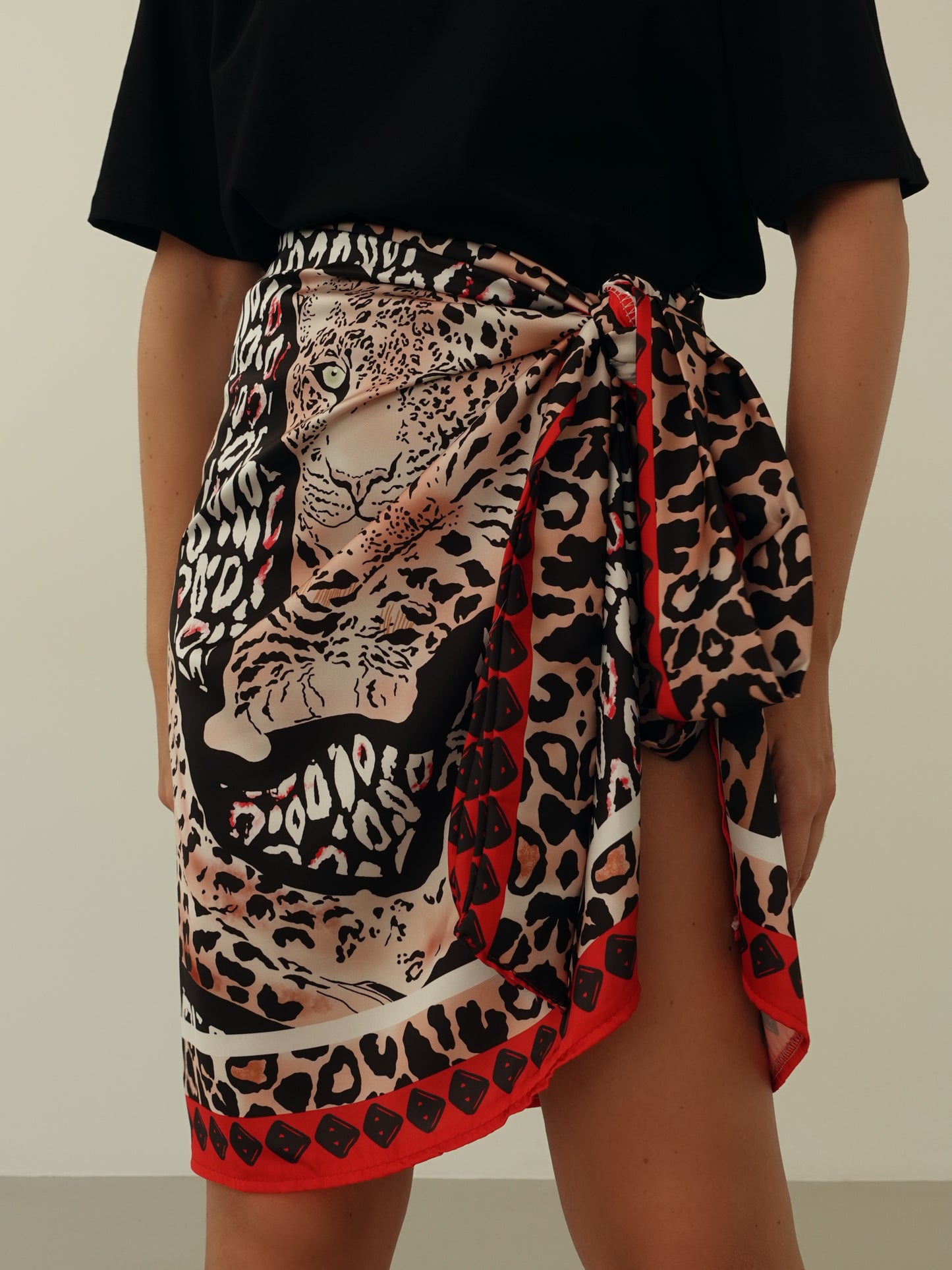 GONNA PAREO TIGER - BEIGE/ROSSO 48521