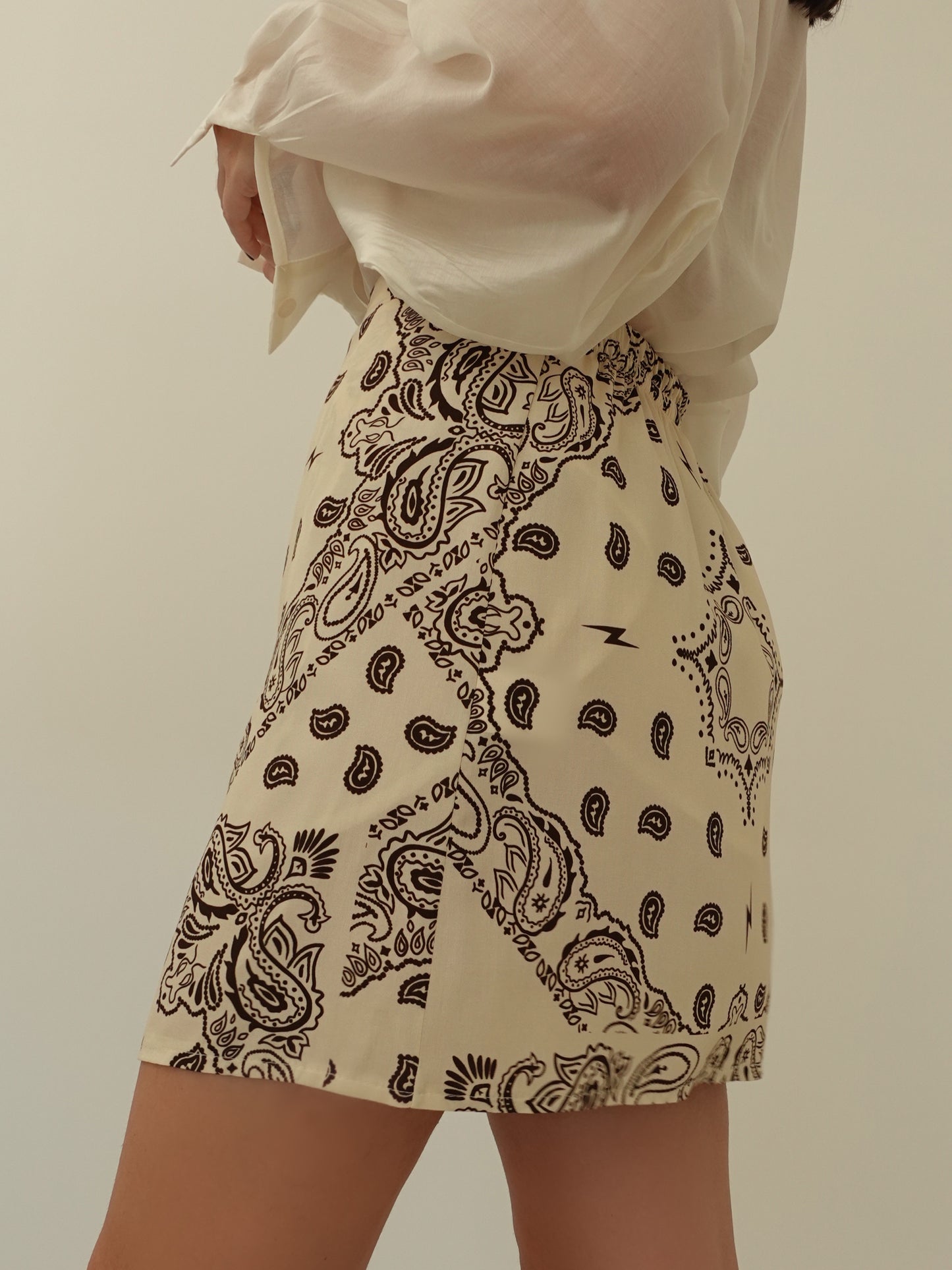 MINIGONNA BANDANA A PORTAFOGLIO - PANNA 714388