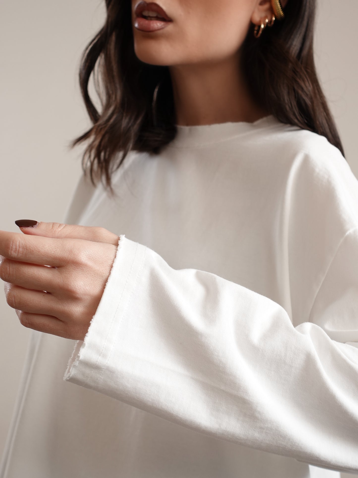 LONG-SLEEVE IN COTONE - BIANCO 19298