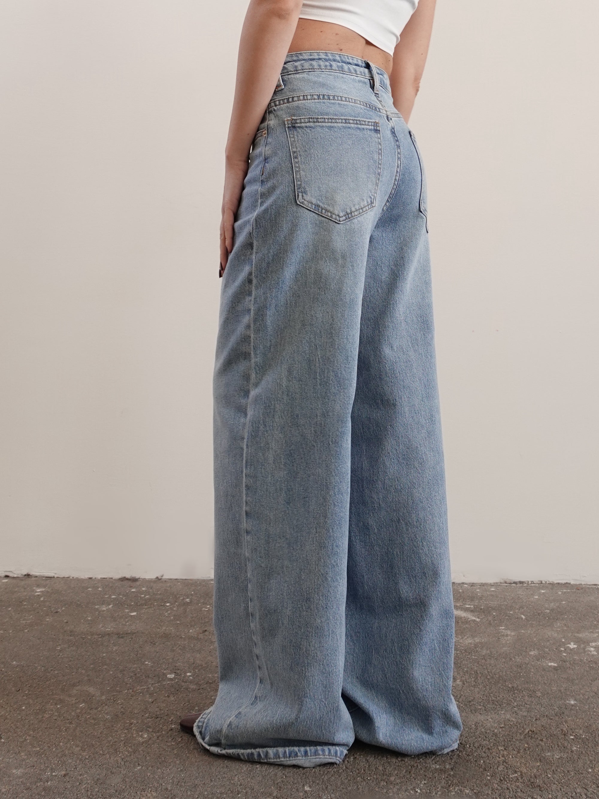 JEANS CRISS CROSS WIDE LEG - LAVAGGIO MEDIO 3390