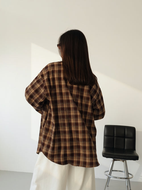 CAMICIA A QUADRI BERLINO - BURGUNDY/CAMEL 25726