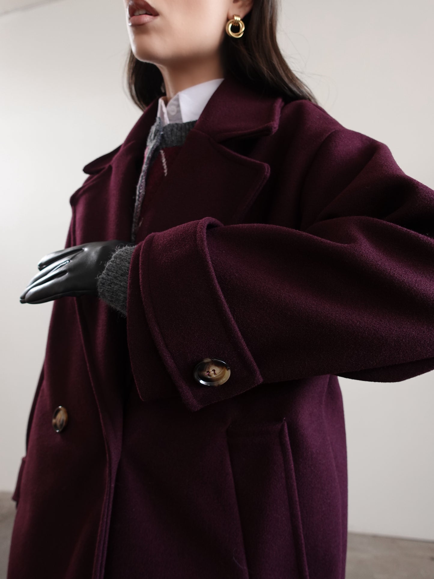 CAPPOTTO OVERSIZE OSLO - BURGUNDY 22298