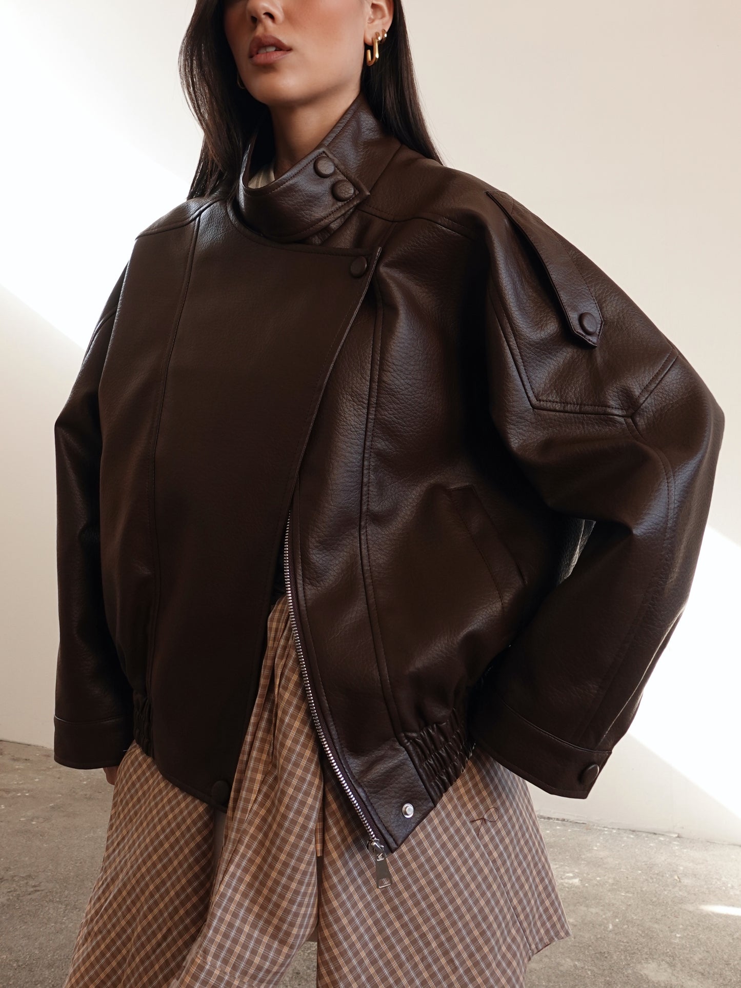 GIACCA IN ECOPELLE MAVERICK - MARRONE 8670