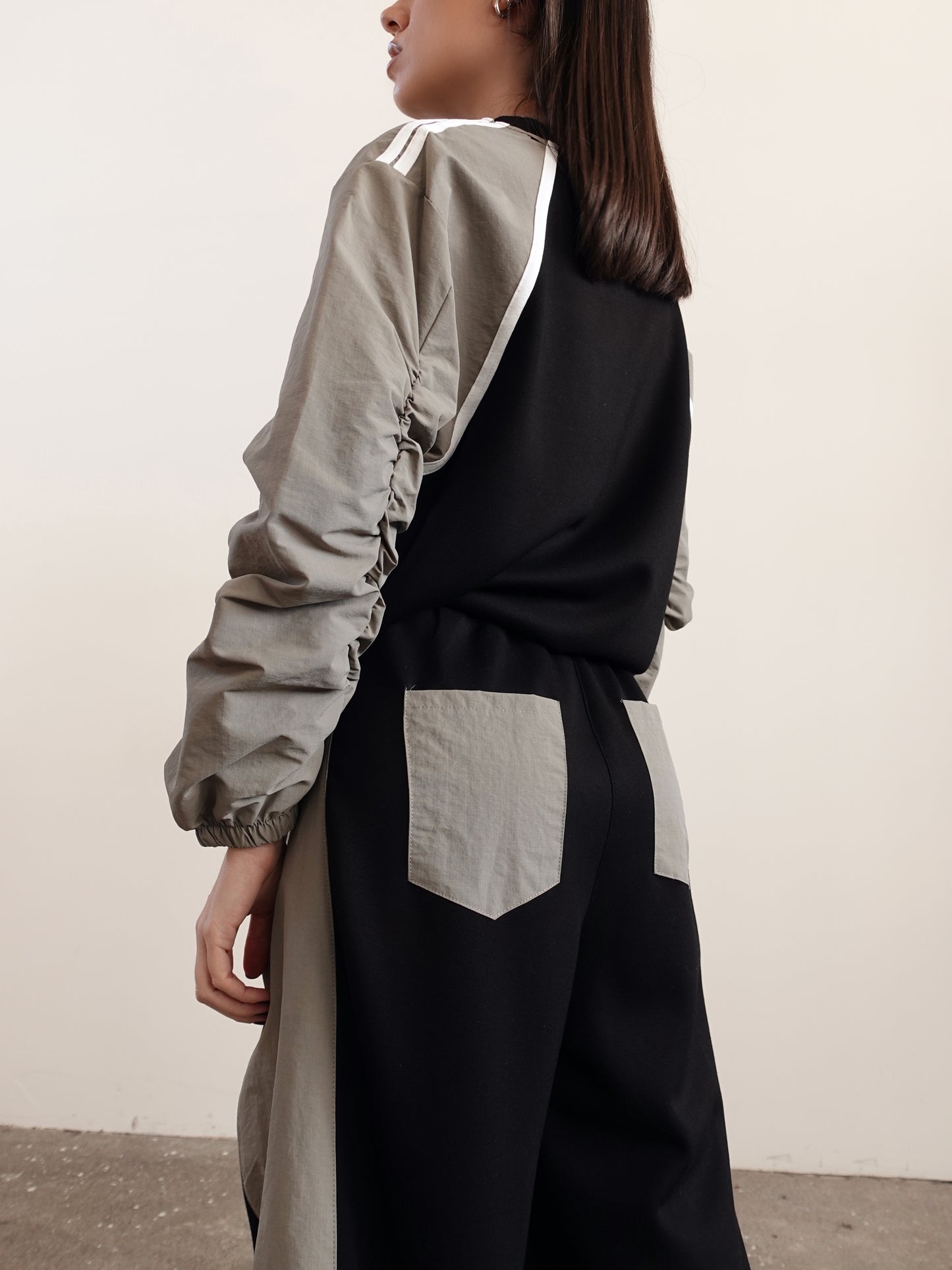 COORDINATO TUTA MUNICH BICOLOR - NERO/KHAKI 19369