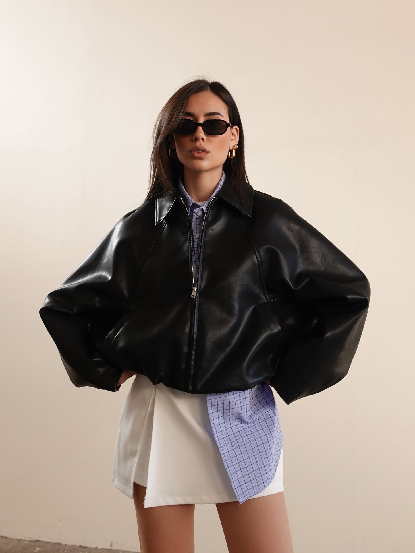 GIACCA IN ECOPELLE MURCIELAGO - NERO 7107