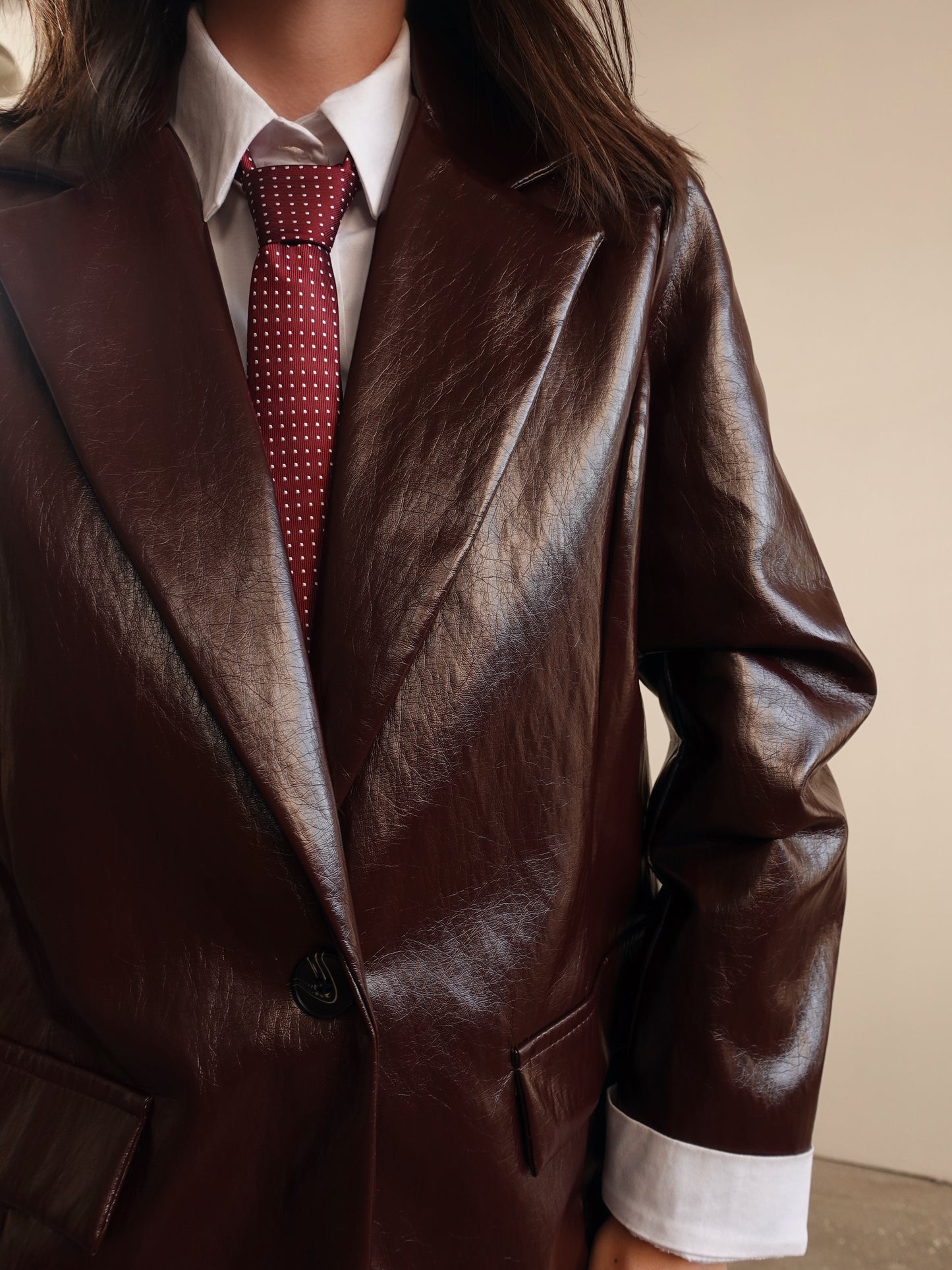 CRAVATTA MAN A POIS - BORGOGNA