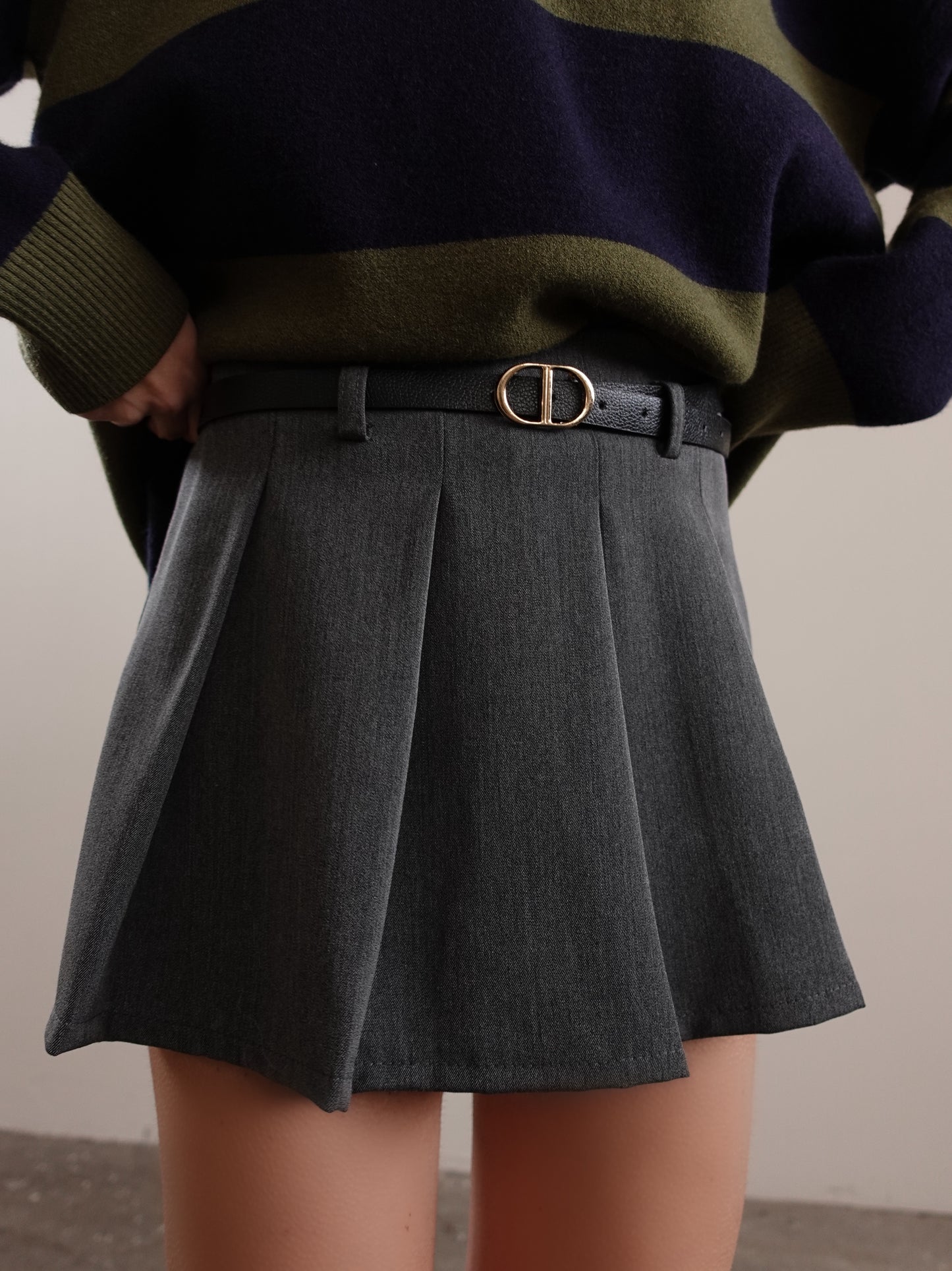 PANTAGONNA CON CINTURINO - GRIGIO 17211