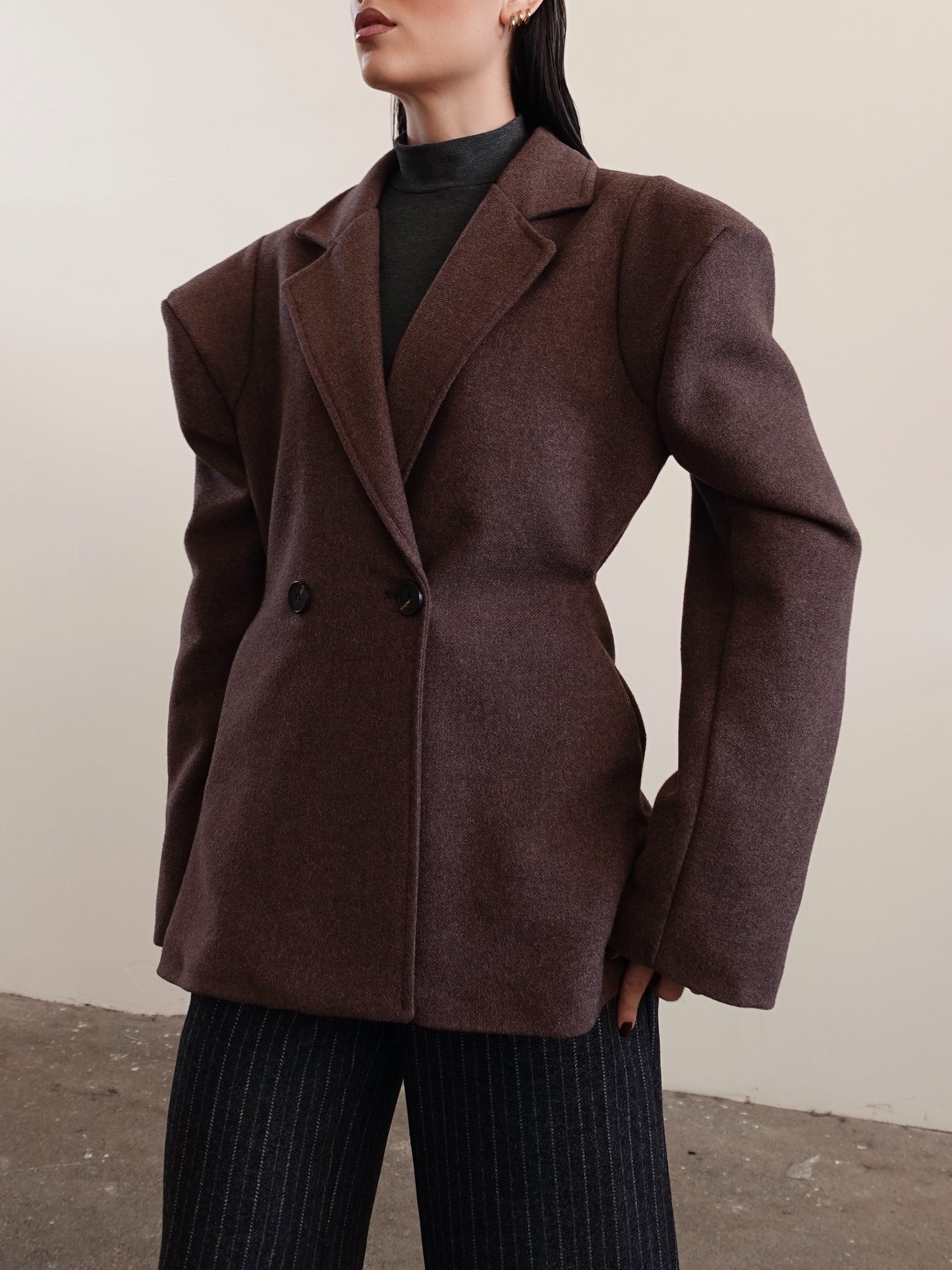 CAPPOTTO VENICE CON SPALLINE - MARRONE GLAD01