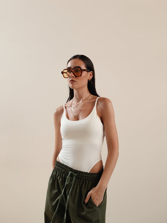 BODY BASIC ELASTICIZZATO - BIANCO 11275