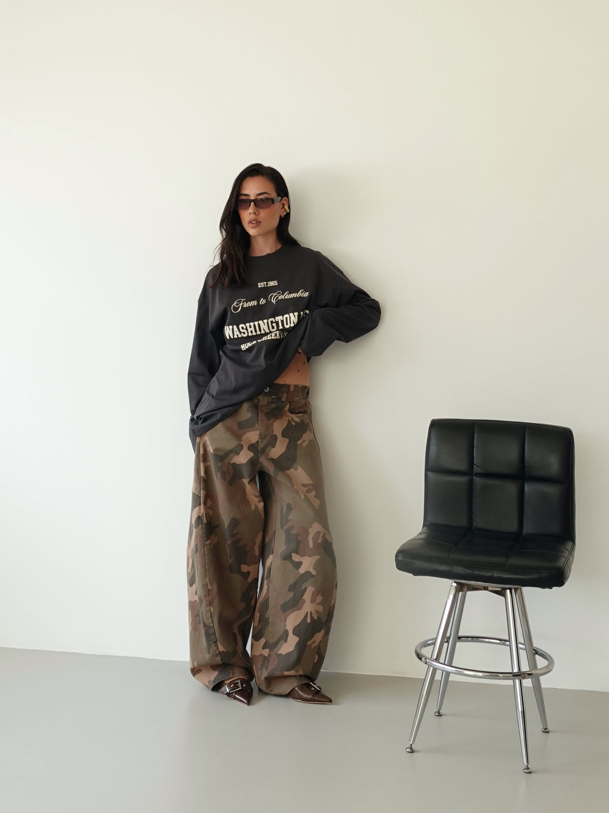 LONG-SLEEVE OVER WASHINGTON - GRIGIO SCURO