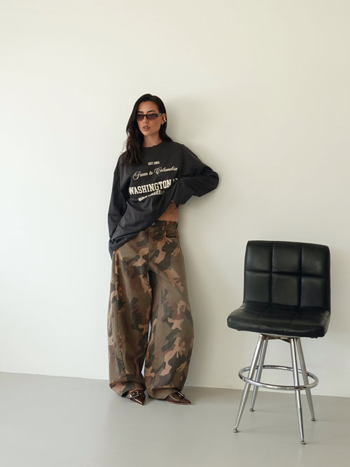 LONG-SLEEVE OVER WASHINGTON - GRIGIO SCURO