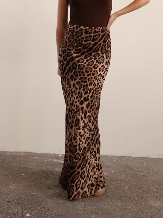 GONNA LONGUETTE ANIMALIER - LEOPARDATA 4244