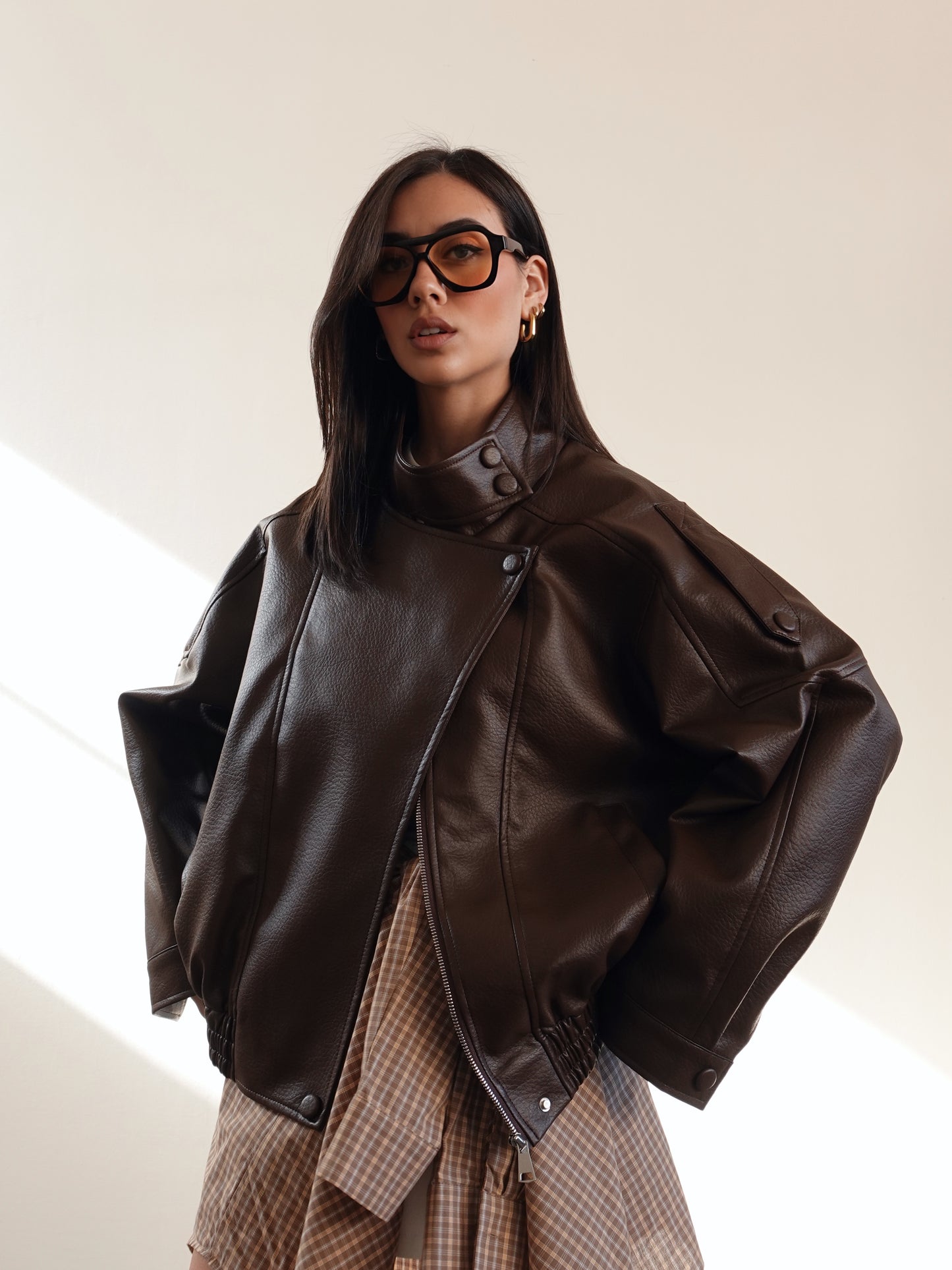 GIACCA IN ECOPELLE MAVERICK - MARRONE 8670