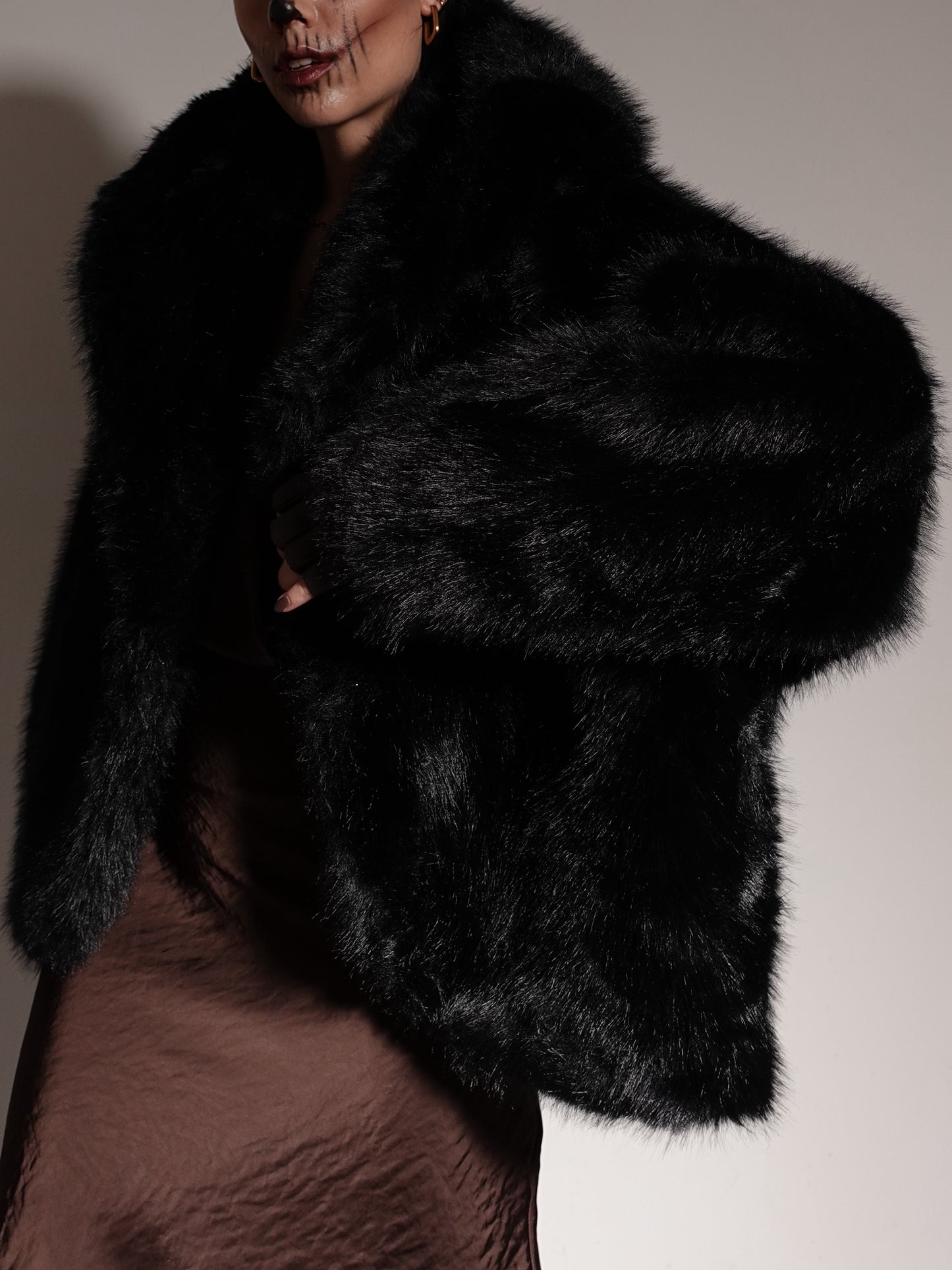 ECOFUR CON CAPPUCCIO MONTREUX - NERO 544