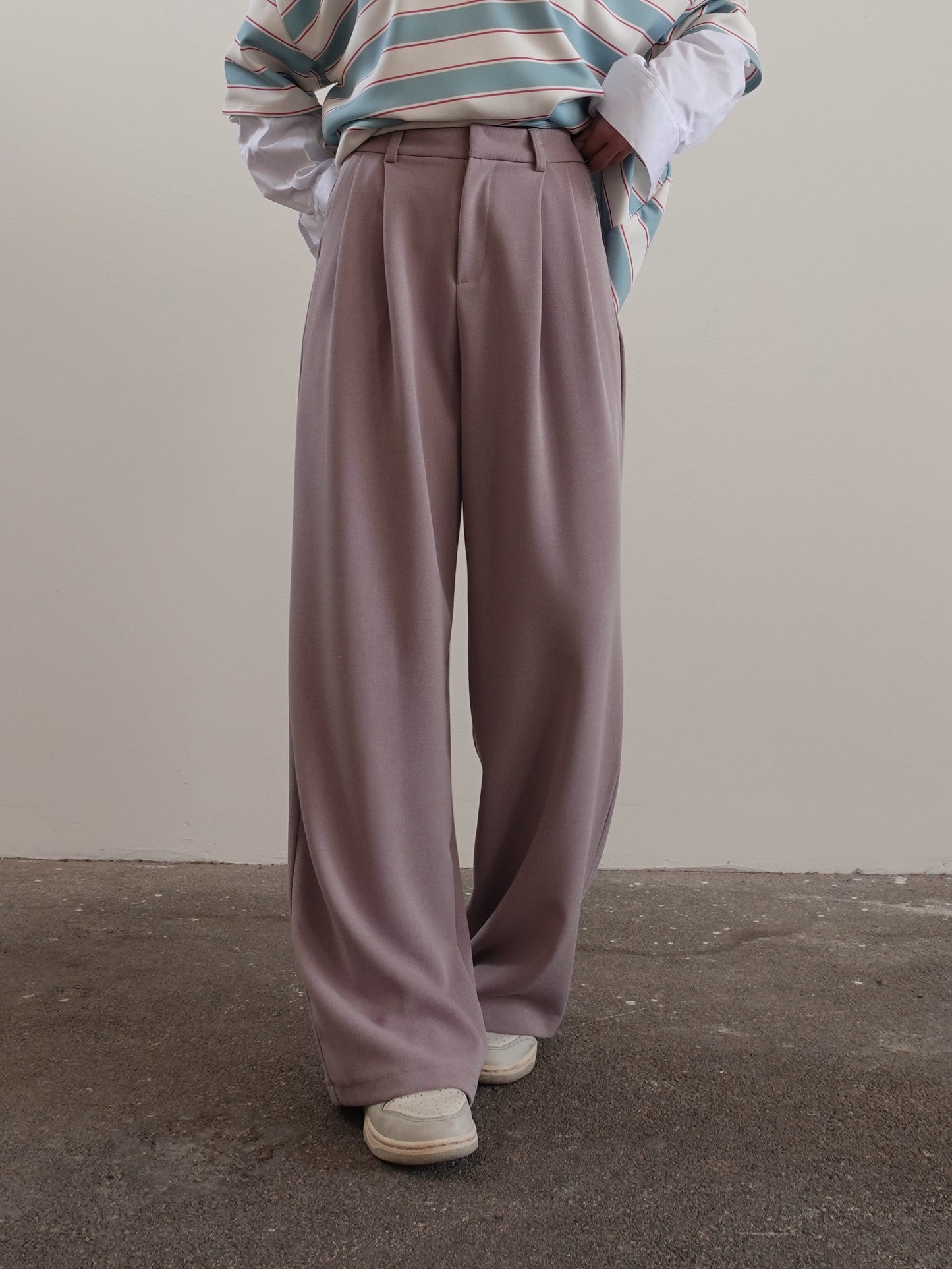 PANTALONI A PALAZZO CON CINTURA - ROSA ANTICO 68806