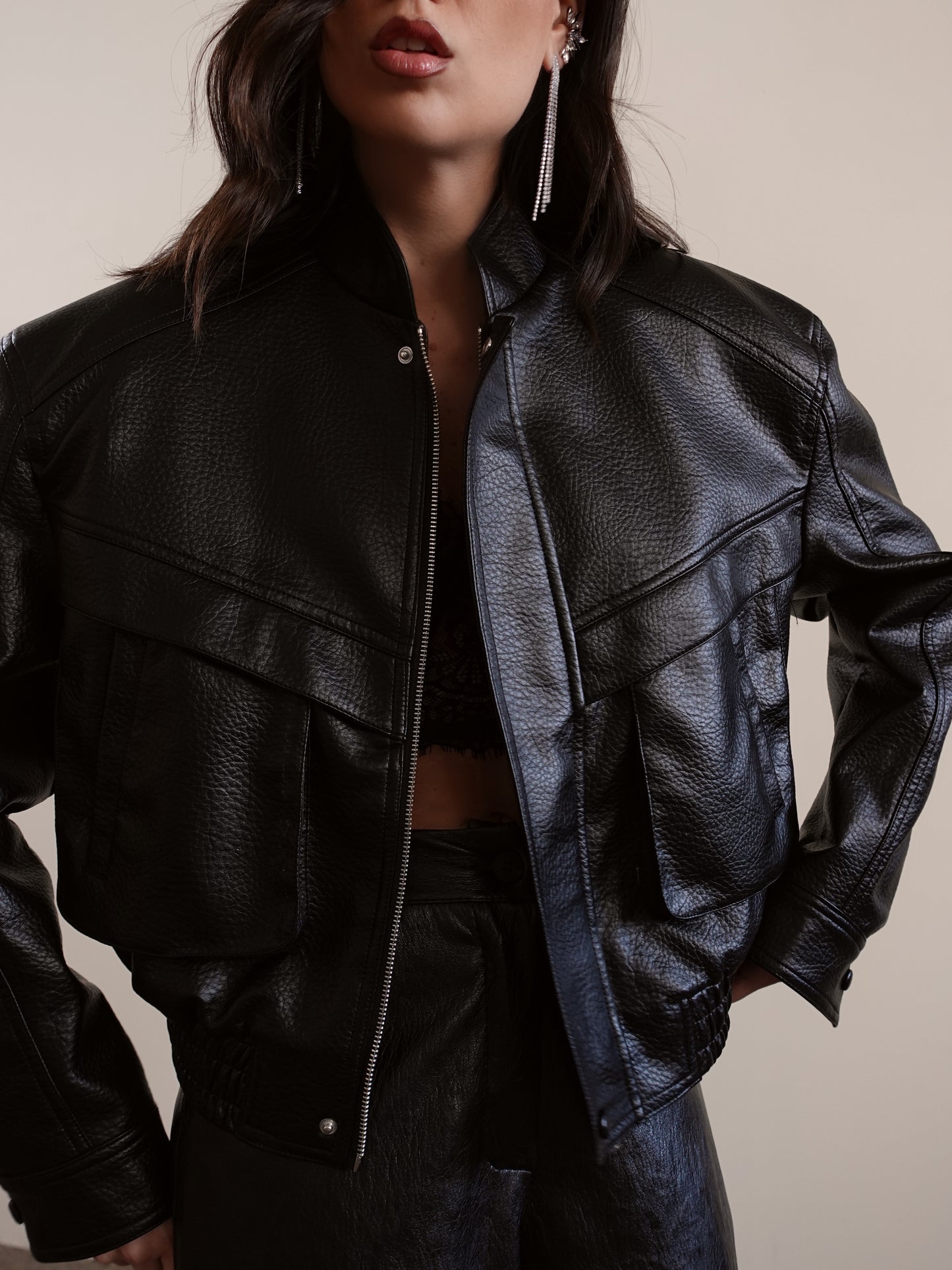 BIKER IN ECOPELLE - NERO 2202