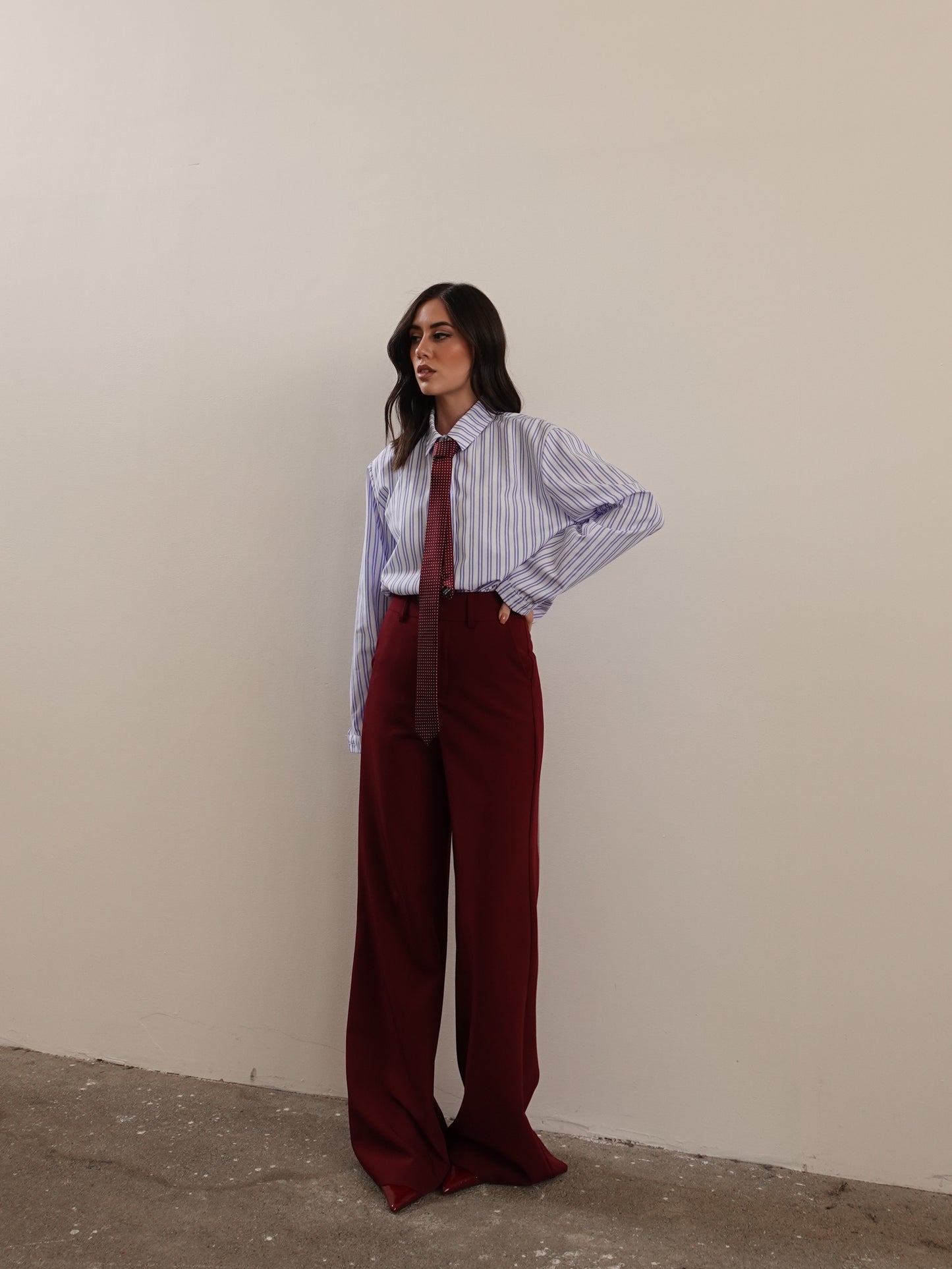 CAMICIA A RIGHE - BIANCO/AZZURRO 50320