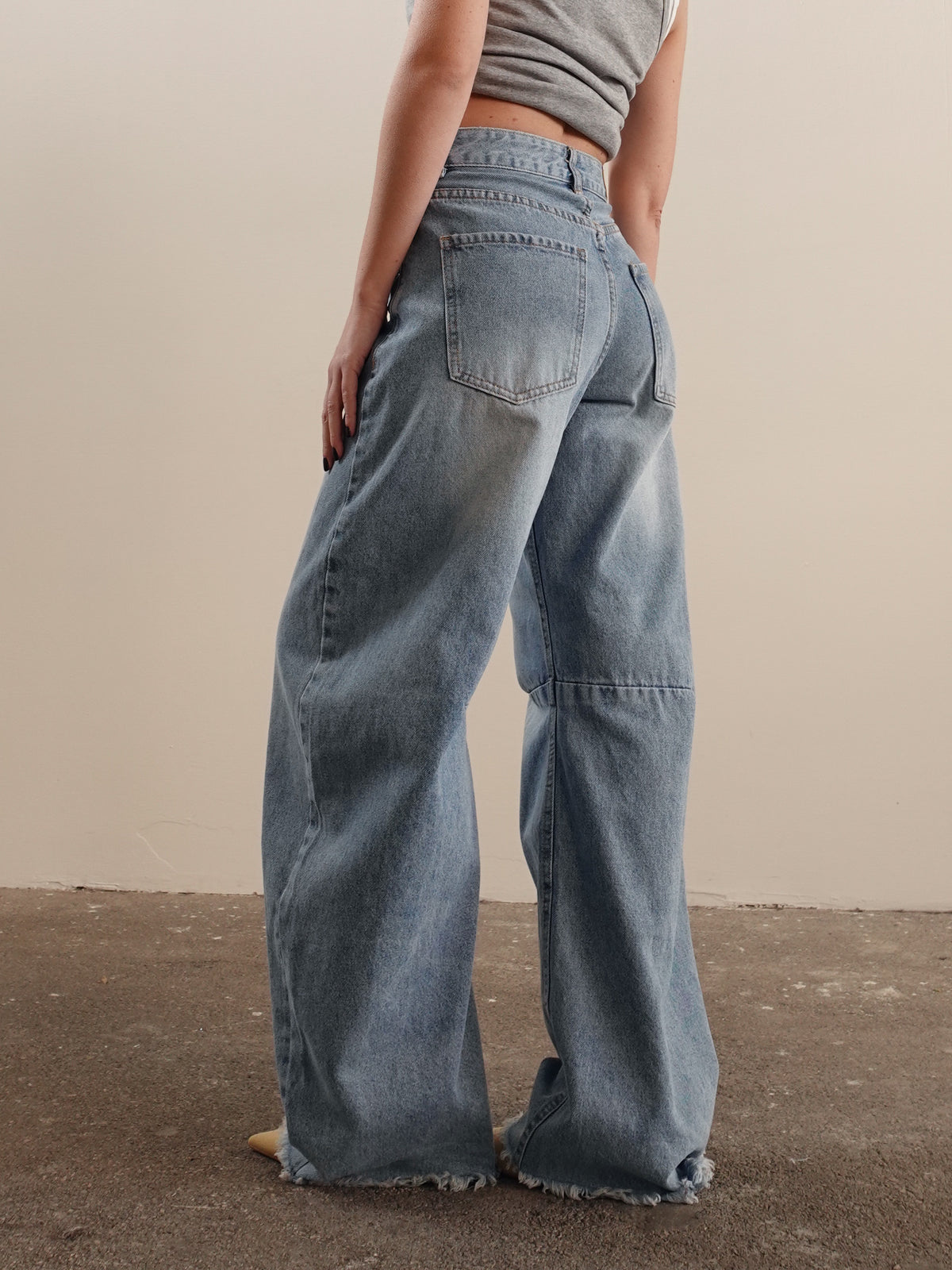 JEANS SKATER BALLOON FIT - LAVAGGIO CHIARO 2044