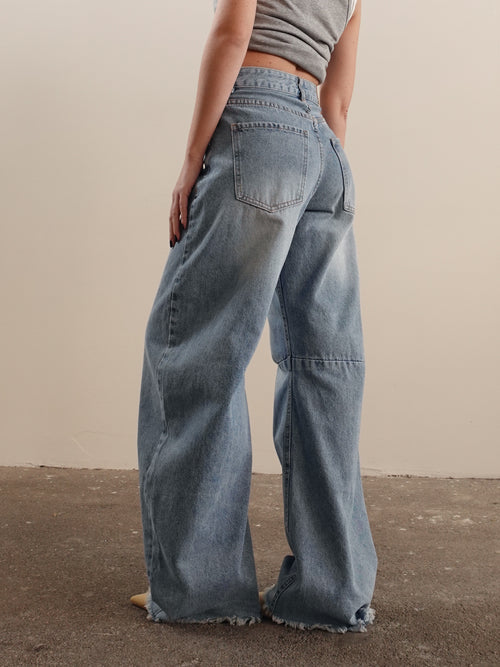 JEANS SKATER BALLOON FIT - LAVAGGIO CHIARO 2044