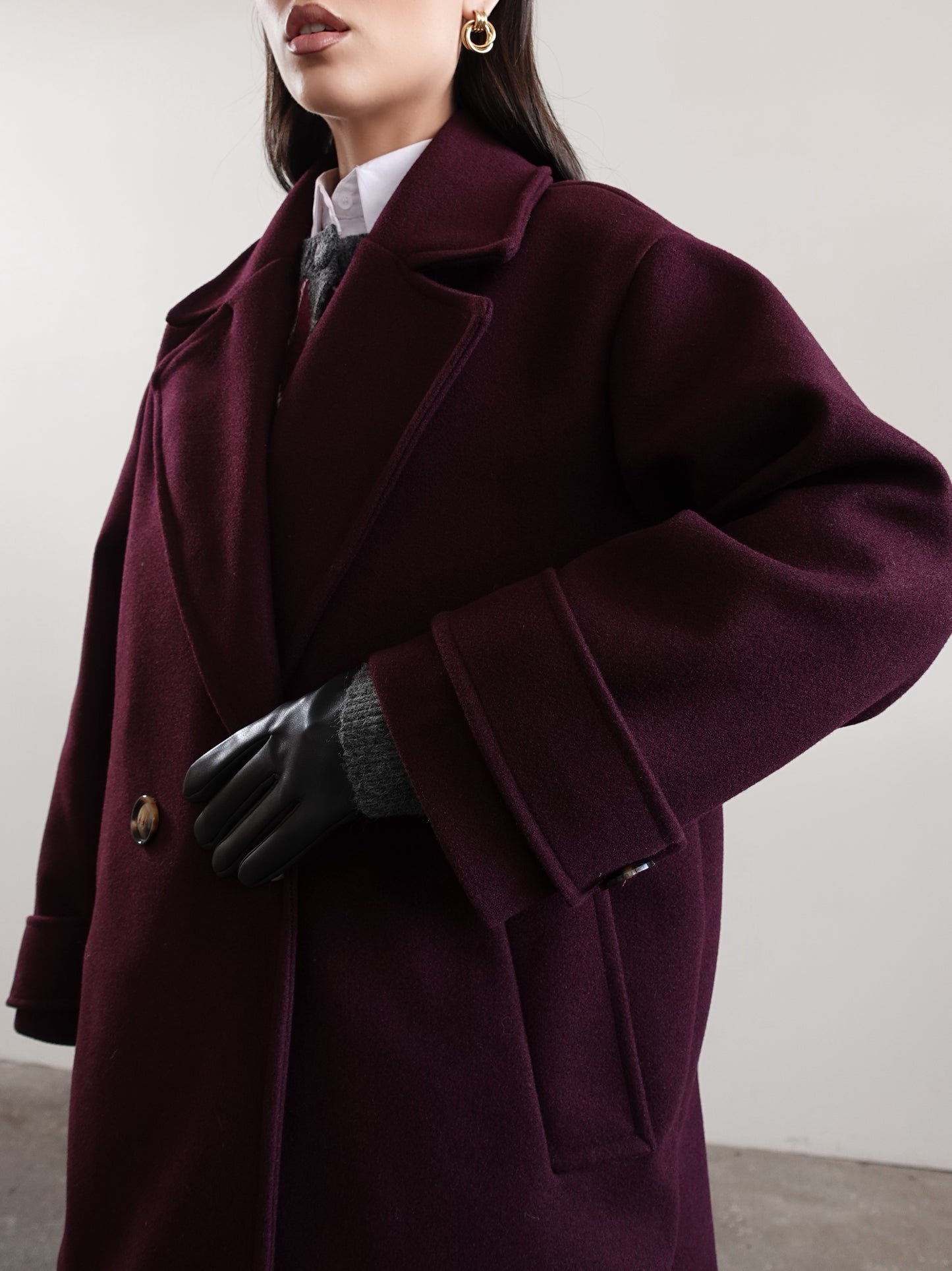 CAPPOTTO OVERSIZE OSLO - BURGUNDY 22298