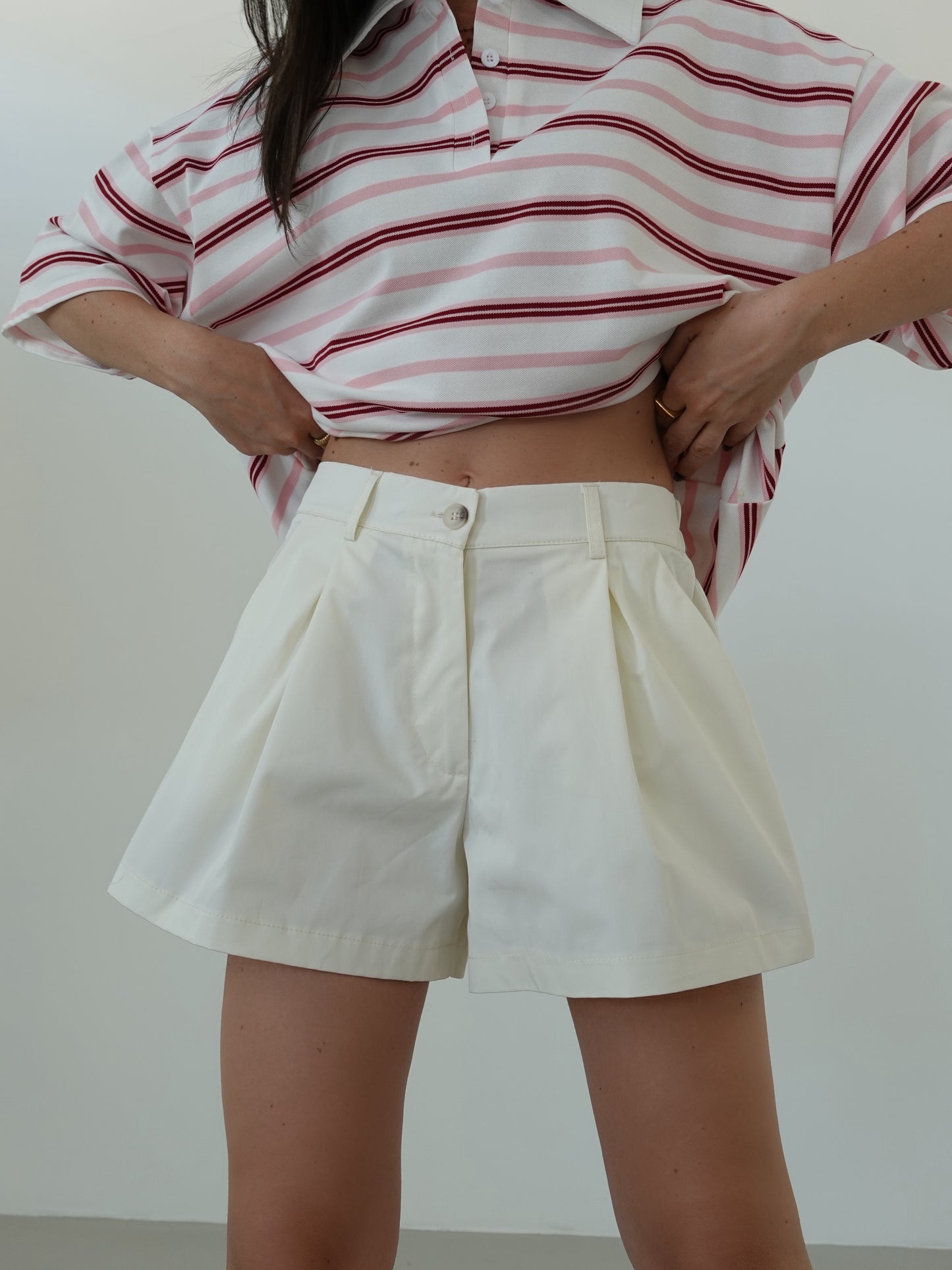 SHORTS 100% COTONE - PANNA 12685
