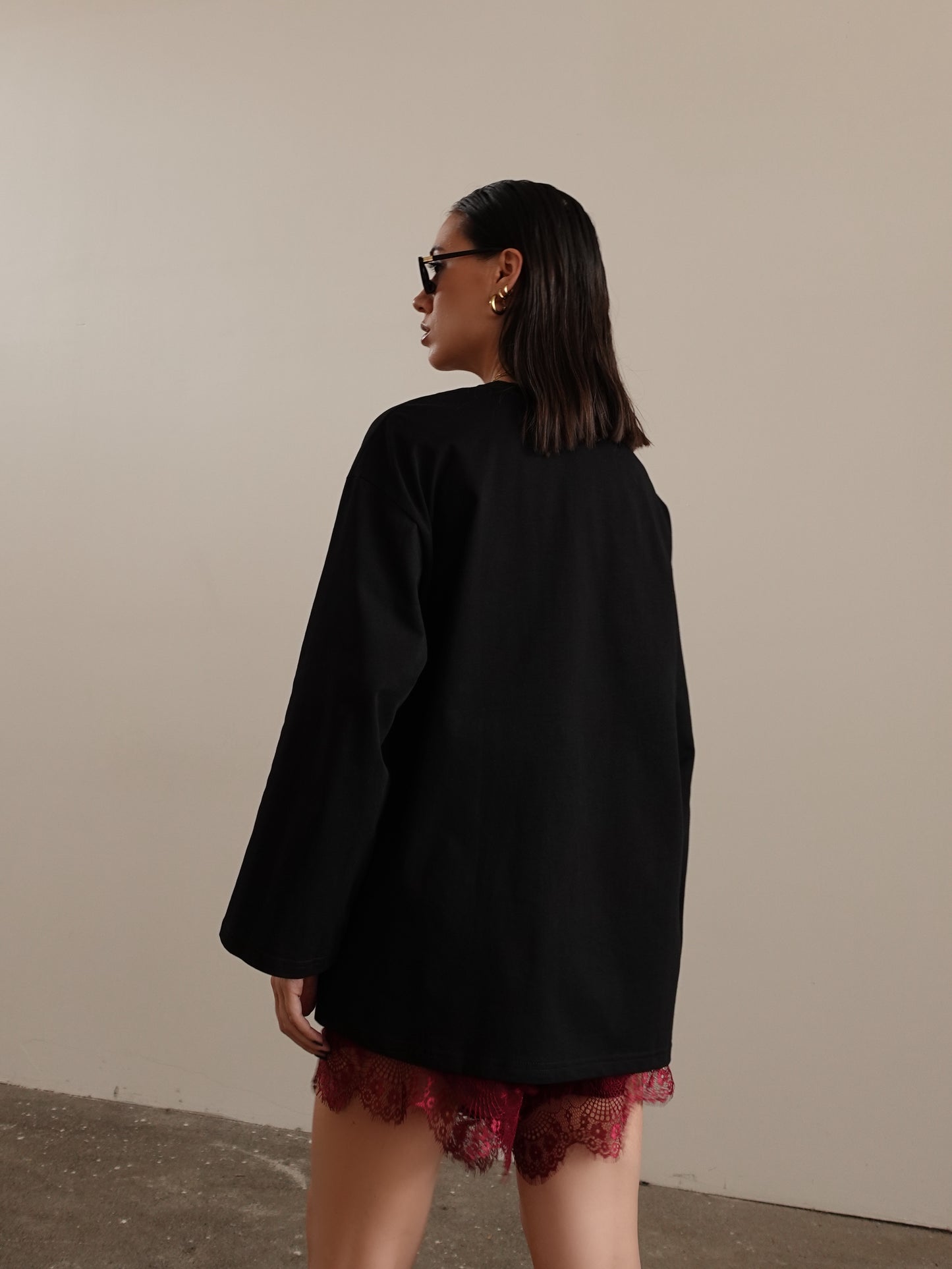 LONG-SLEEVE IN COTONE - NERO 3205