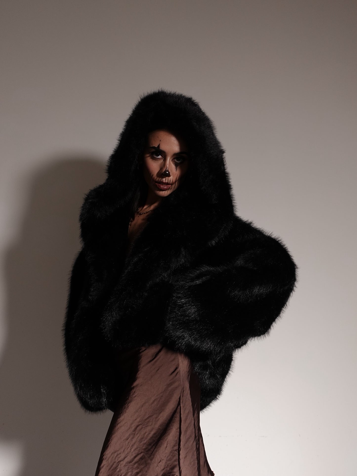 ECOFUR CON CAPPUCCIO MONTREUX - NERO 544