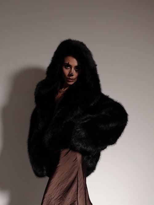 ECOFUR CON CAPPUCCIO MONTREUX - NERO 544