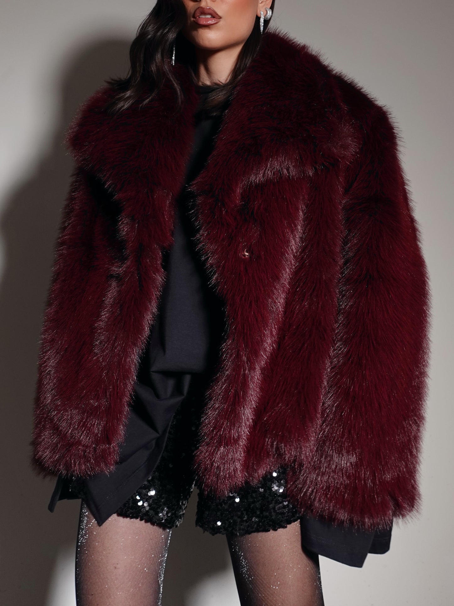 ECOFUR SAINT MORITZ - BURGUNDY 1216