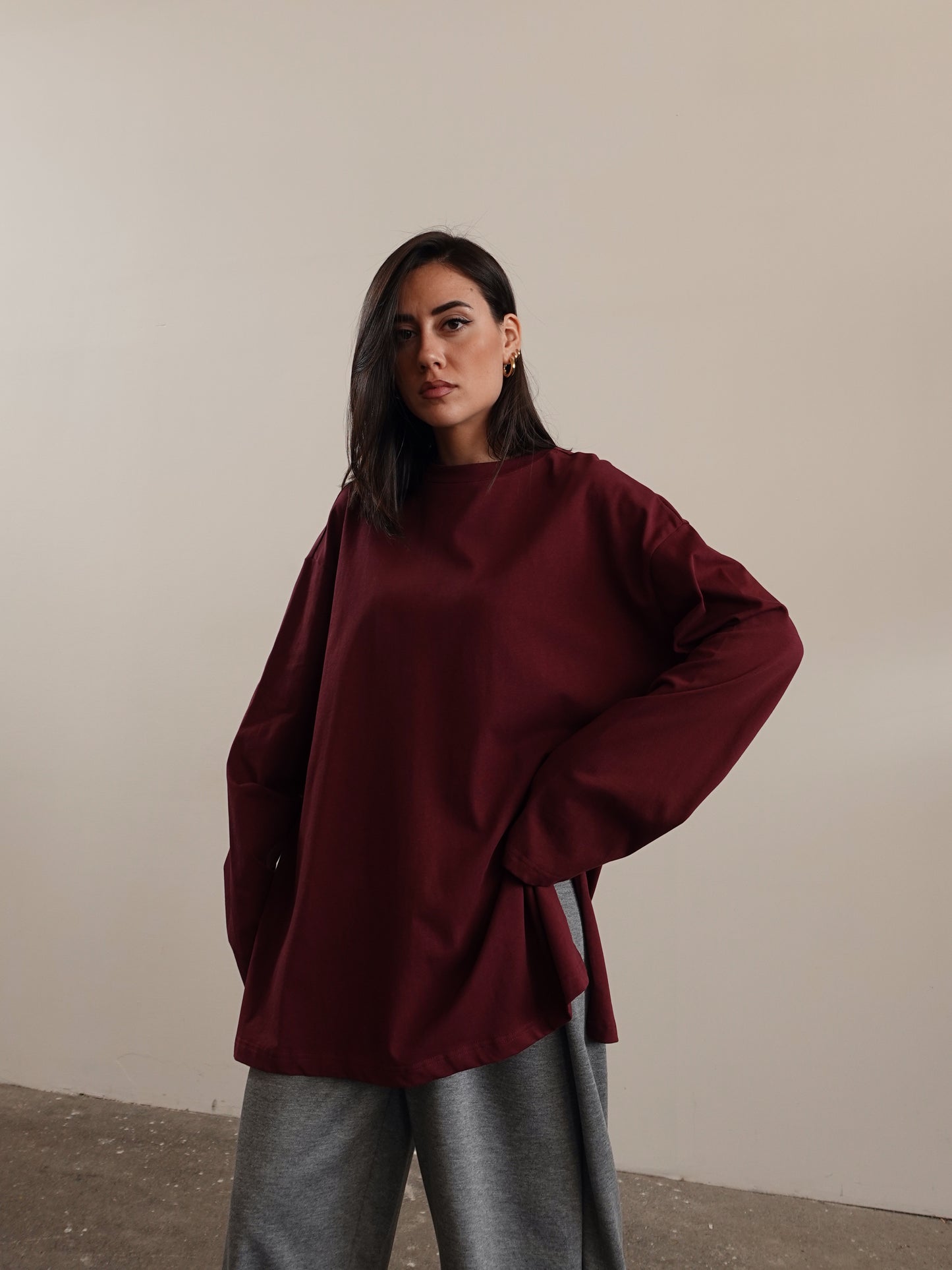 LONG-SLEEVE BASIC 2.O - BURGUNDY 3217