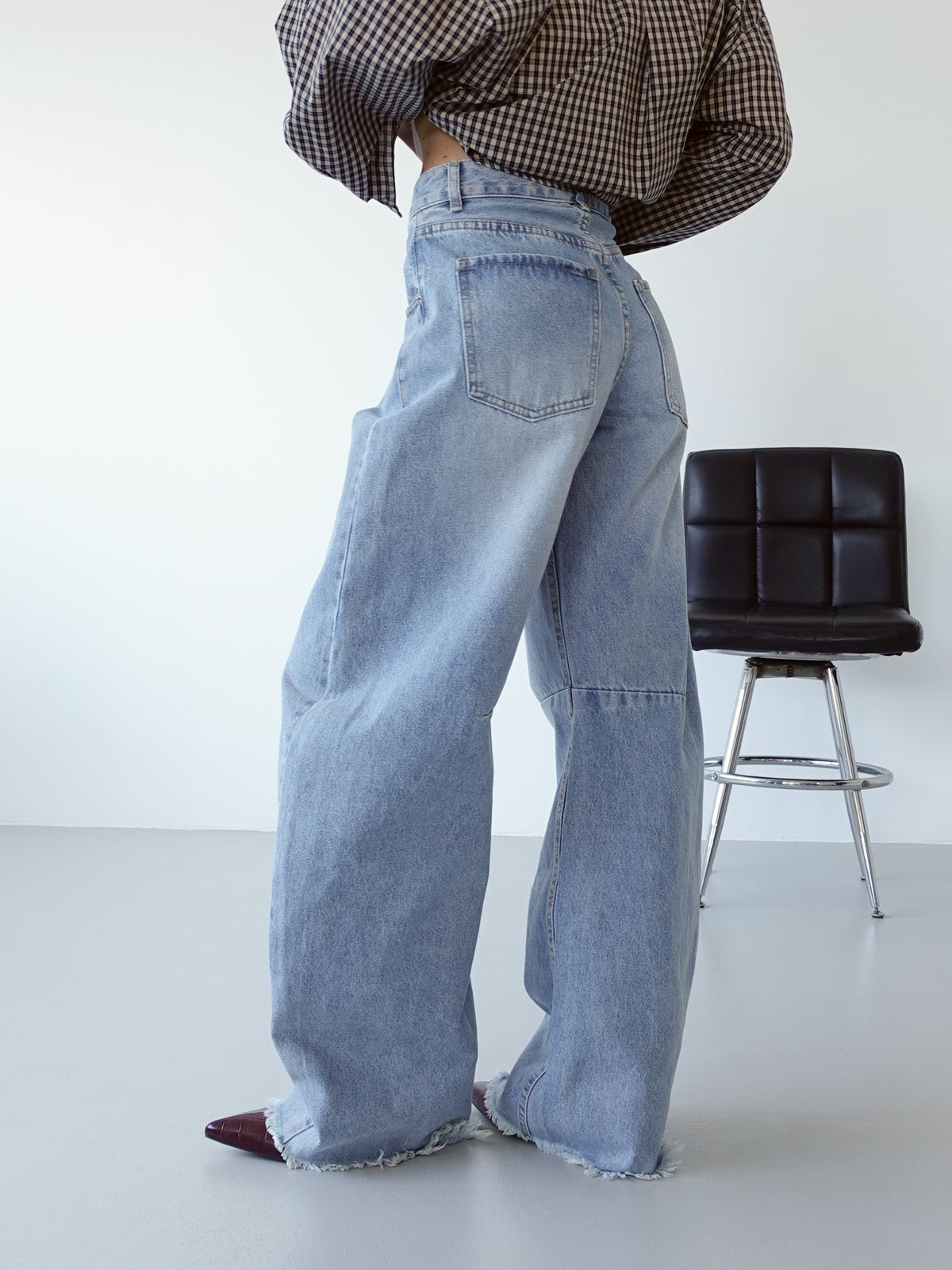 JEANS SKATER BALLOON FIT - LAVAGGIO CHIARO 2044