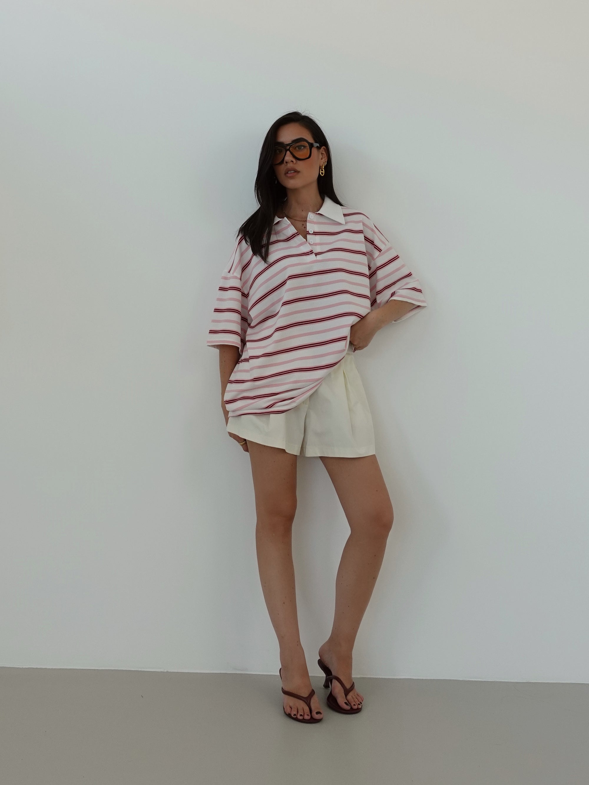 POLO OVERSIZE A RIGHE (COLORI VARI) 76661