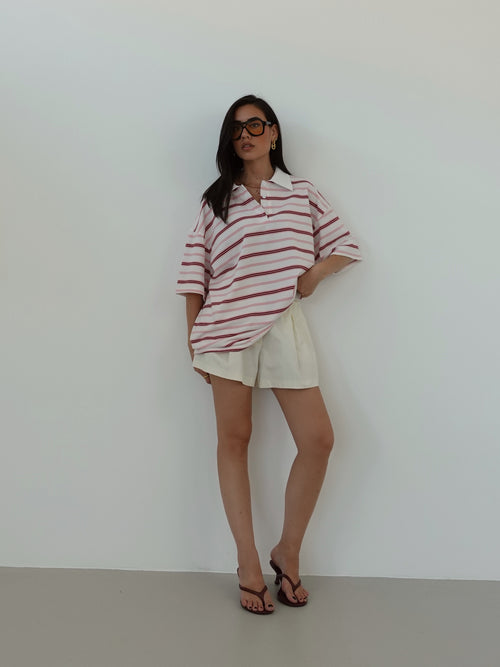 POLO OVERSIZE A RIGHE (COLORI VARI) 76661
