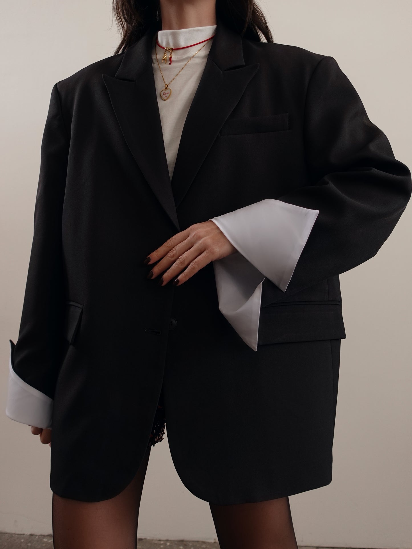 BLAZER OVERSIZE TIMES SQUARE - NERO 3151