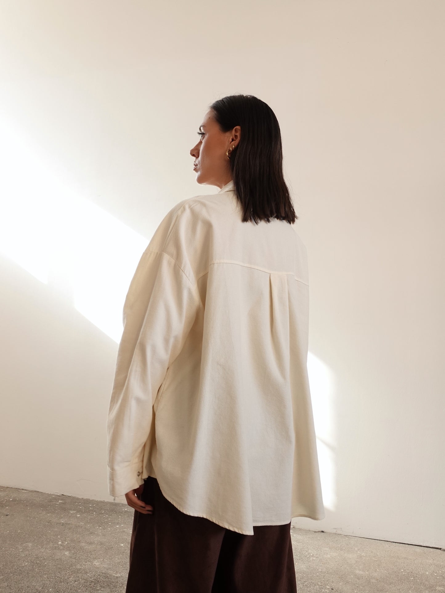 CAMICIA IN VELLUTO A COSTE - PANNA 51307