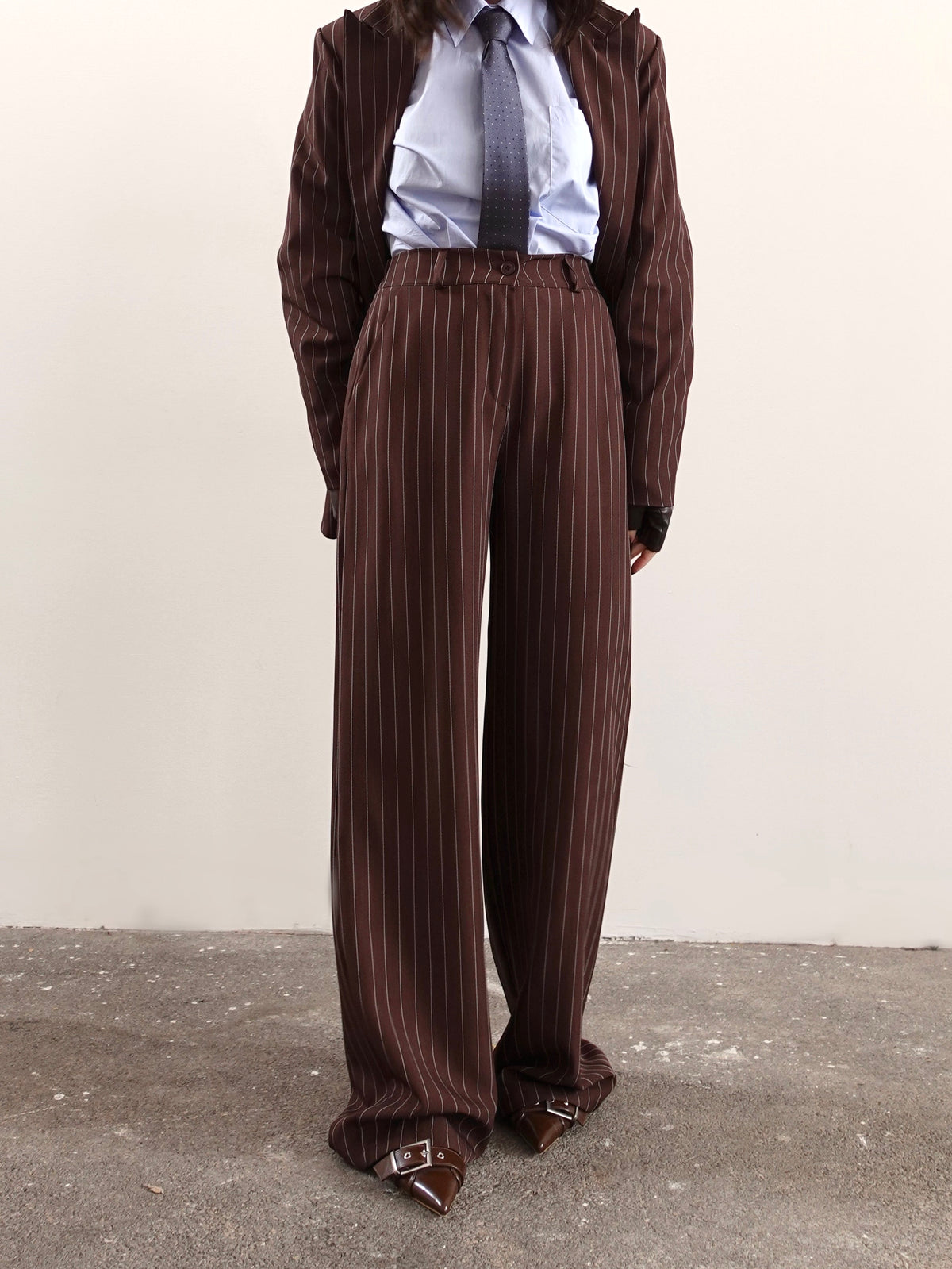 TAILLEUR GESSATO TIMES SQUARE - MARRONE 63775