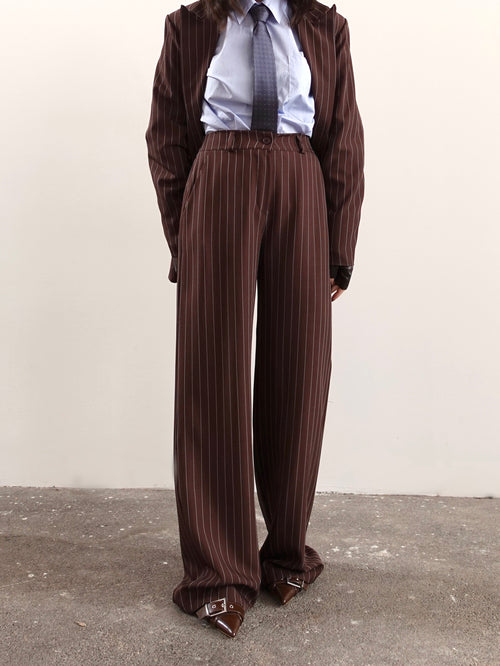 TAILLEUR GESSATO TIMES SQUARE - MARRONE 63775