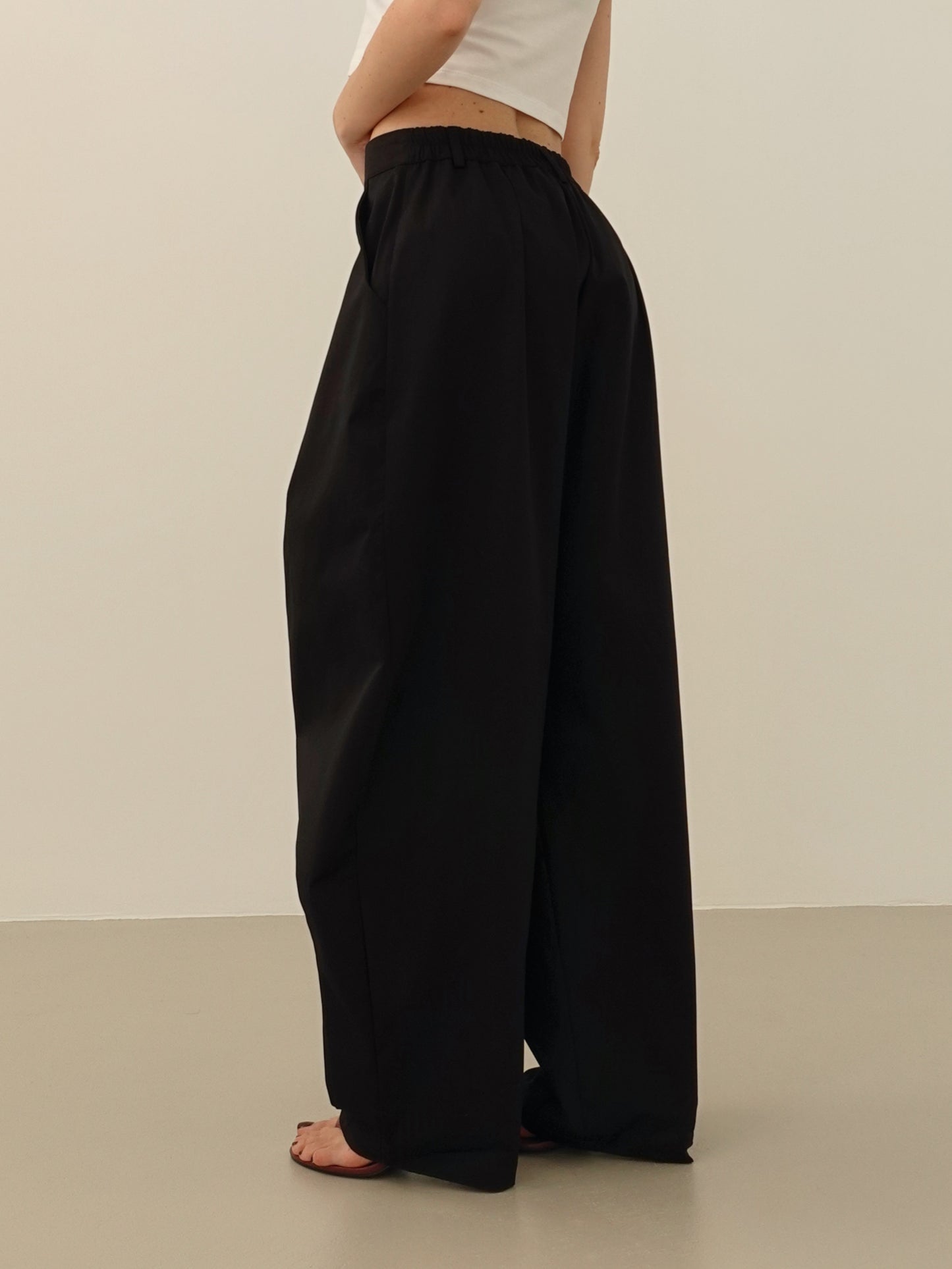 PANTALONI BALLOON 100% COTONE - NERO 12651