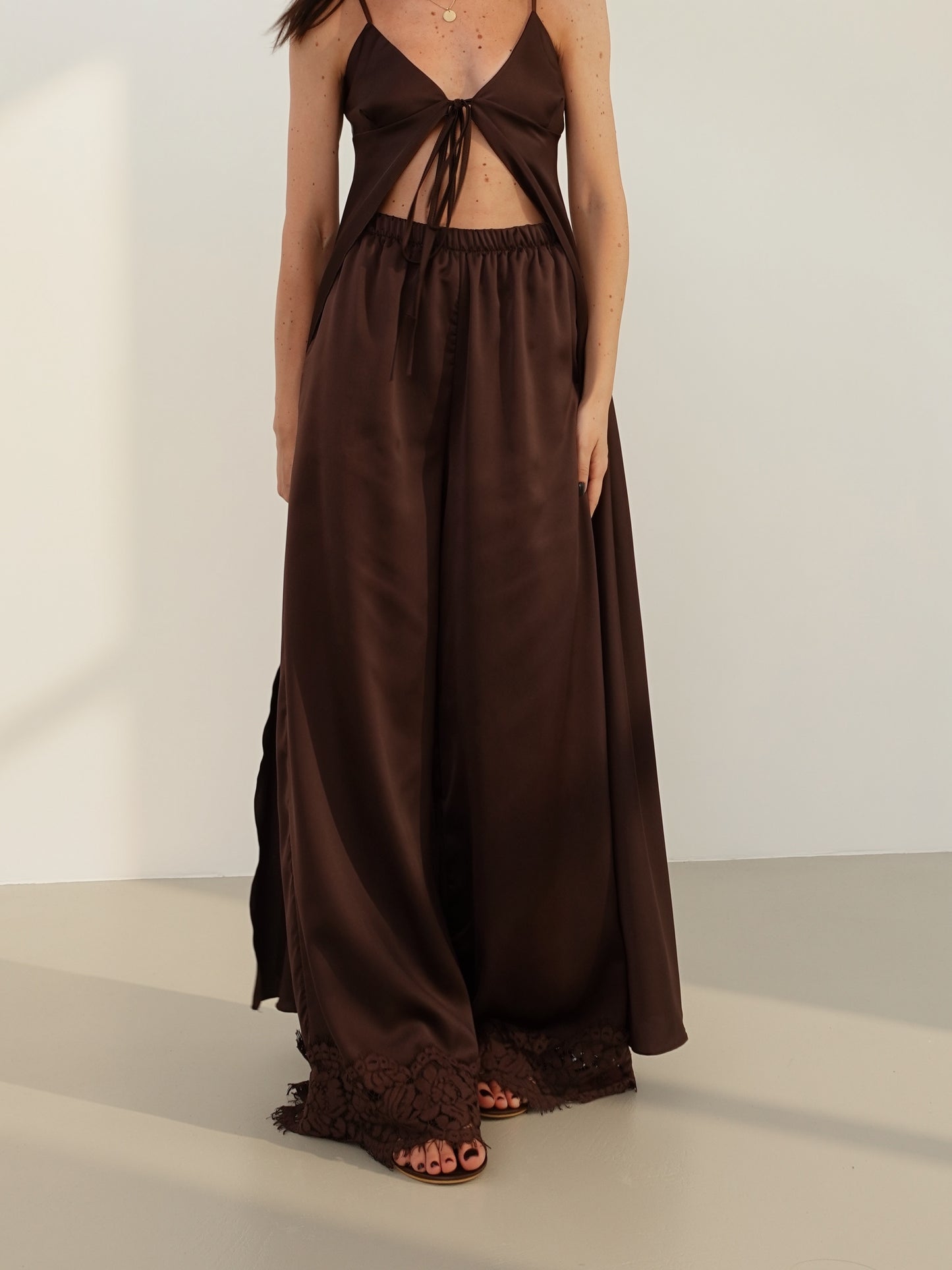 COORDINATO SATIN MONTECARLO - CIOCCOLATO 60621