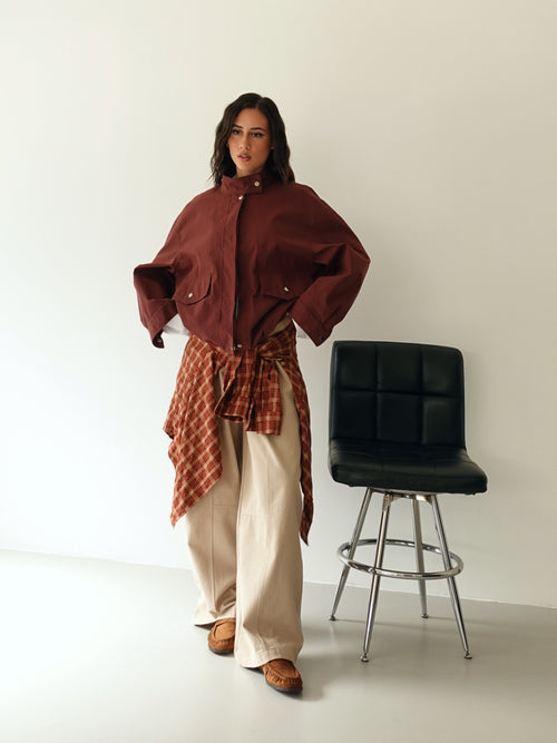 PANTALONI BALLOON 100% COTONE - BEIGE 9134