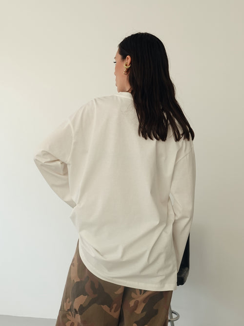 LONG-SLEEVE OVER WASHINGTON - BIANCO