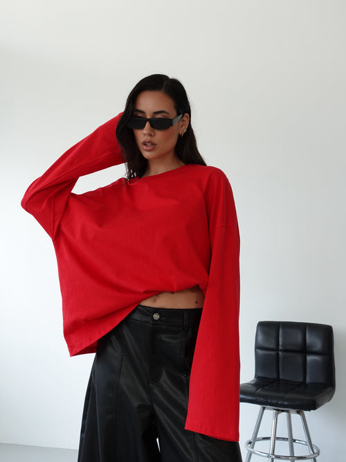 LONG-SLEEVE BASIC LUMINA - ROSSO LD6024