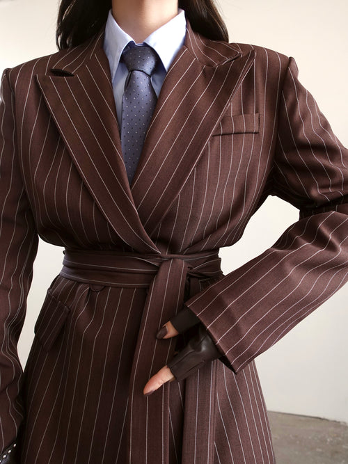 TAILLEUR GESSATO TIMES SQUARE - MARRONE 63775