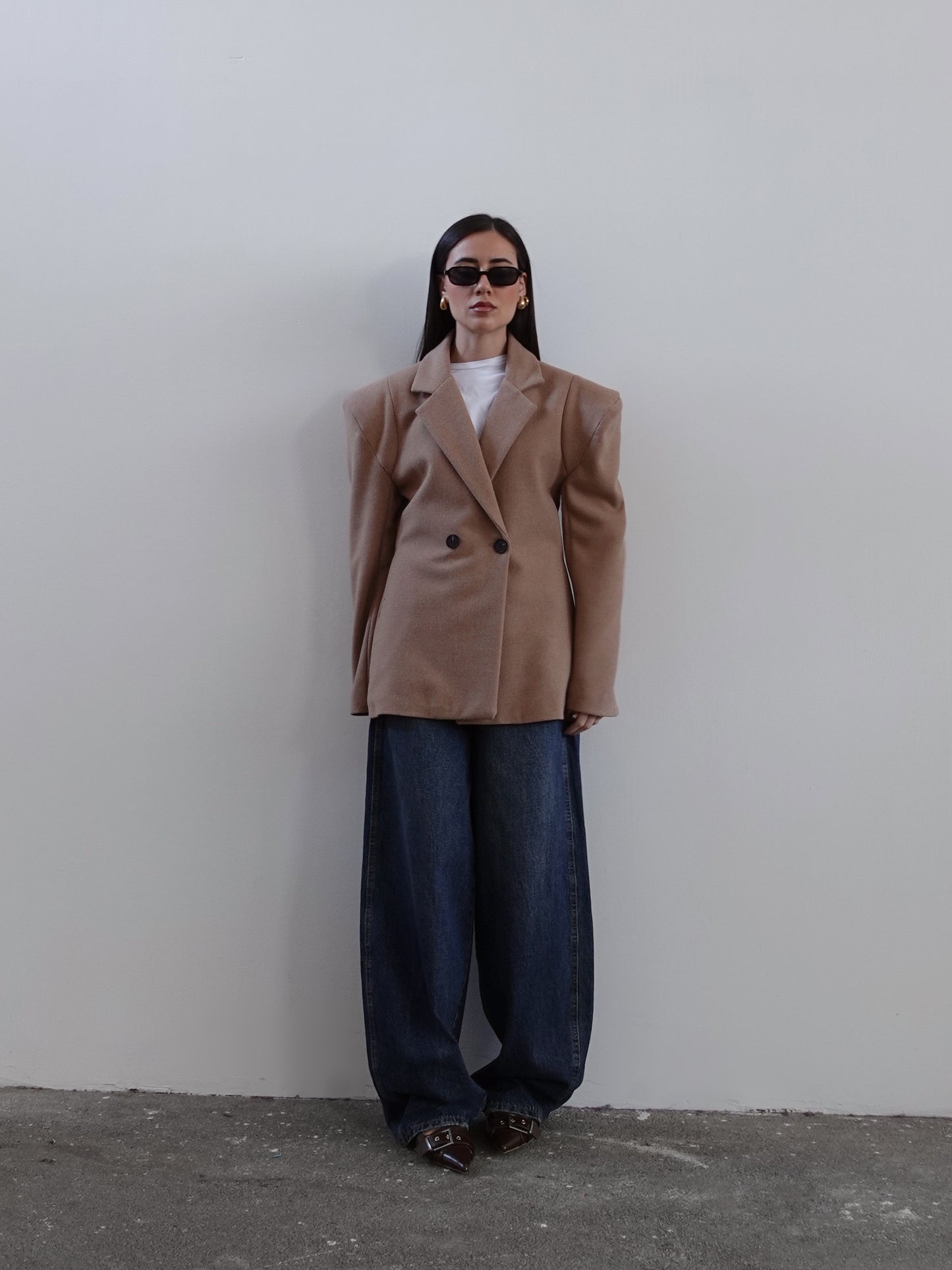 CAPPOTTO VENICE CON SPALLINE - CAMEL- GLAD01