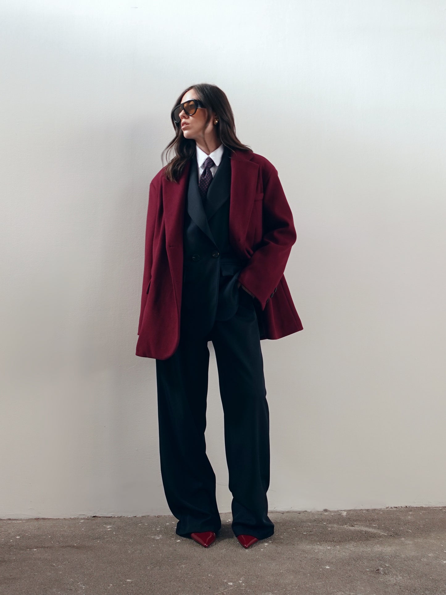 CAPPOTTO OVERSIZE - BURGUNDY VTGC-22