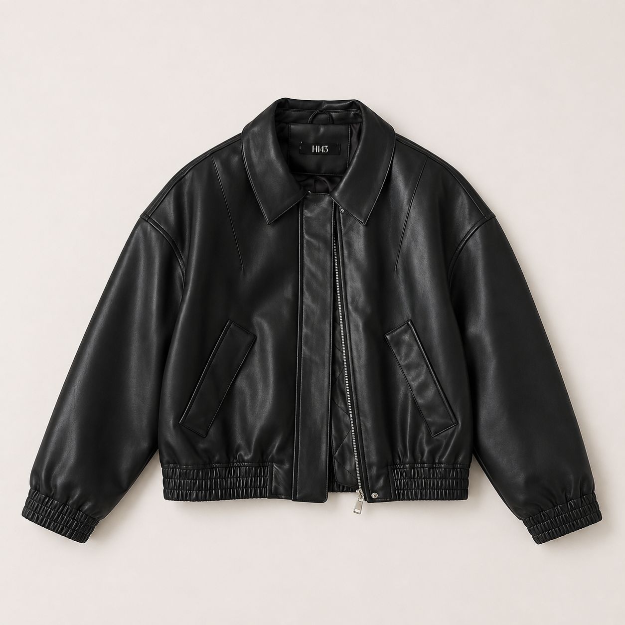 GIACCA IN ECOPELLE H143 - NERO 8936